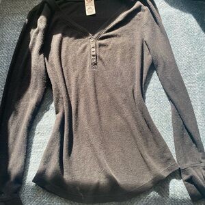 Faded Glory Dark Waffle Knit Shirt